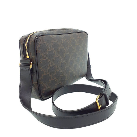 Celine Black Messenger Bag Triomphe Medium - Picture 1 of 7